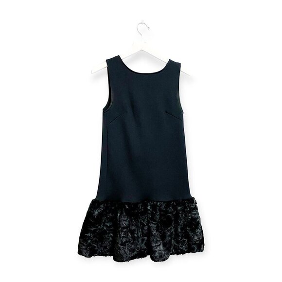 ASOS Black dress with Faux fur trim at the hem line, size 2 - Picture 13 of 14